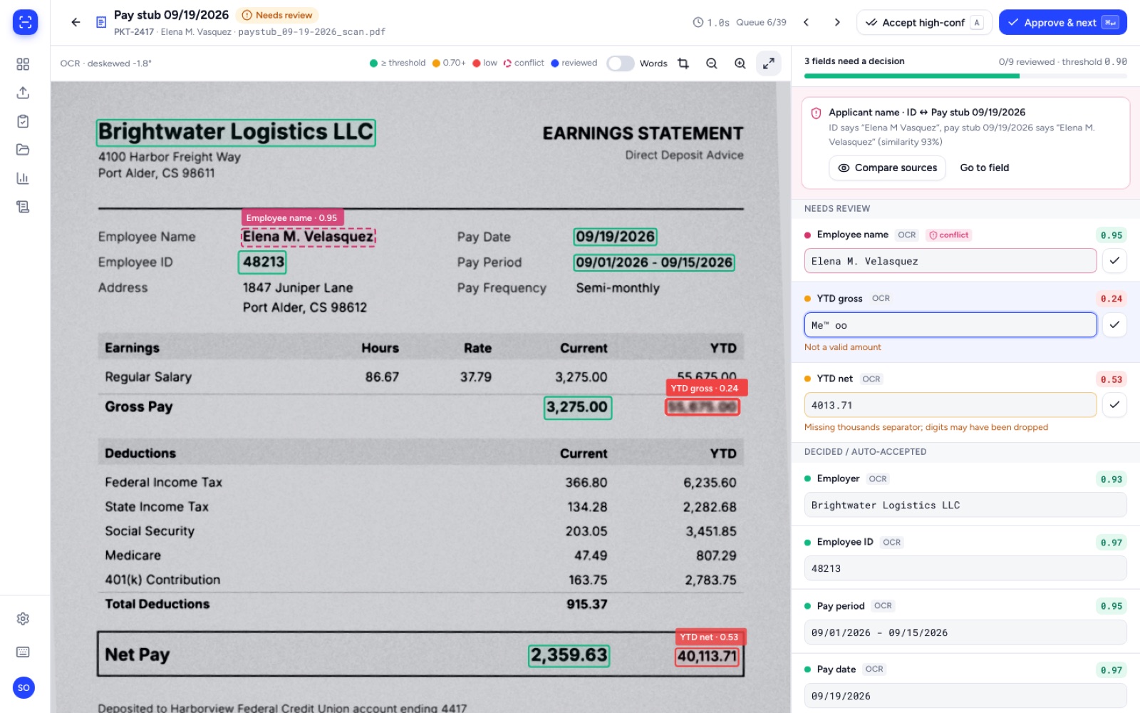 ScanSense review workspace